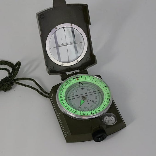 Posinly Multifunctional Military Compass with Inclinometer, Sighting, Optic, Resistant & Waterproof Compass, Essential for Hiking, Camping, Scouting
