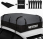 WILDROAD Rooftop Cargo Carrier - 25 Cubic Feet, 600D Ultra Anti-Tear Fabric, Waterproof Car Roof Bag with Soft-Shell, Anti-Slip Mat and 6 Door Hooks - Fits Cars with/Without Racks