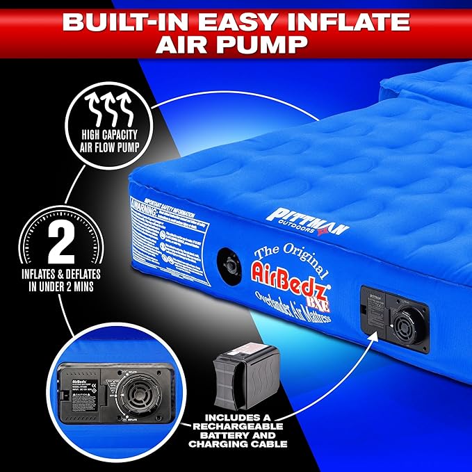 Pittman - Ford Bronco Air Mattress with Built in Pump - SUV Air Mattress Camping Bed - Custom Fit Ultimate Bronco Accessories - Inflatable Bed Designed for Bronco Camping