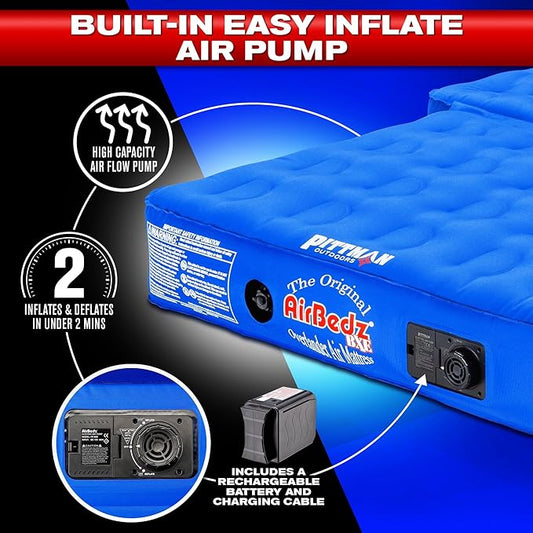 Pittman - Ford Bronco Air Mattress with Built in Pump - SUV Air Mattress Camping Bed - Custom Fit Ultimate Bronco Accessories - Inflatable Bed Designed for Bronco Camping