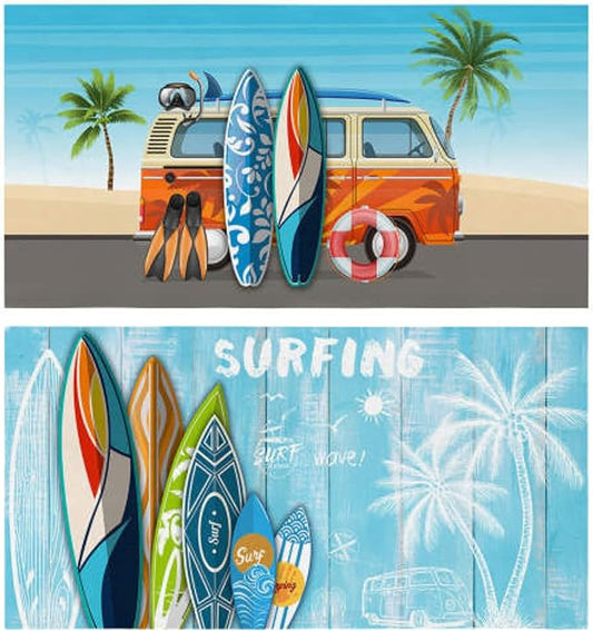 Set of Two Microfiber Beach Camping Surfing Quick Dry Sand Wicking Towels - Camping & Surfing