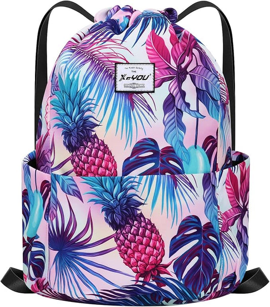 XEYOU Drawstring Sports Backpack Lightweight Gym Yoga Sackpack Shoulder Rucksack Casual Outdoor Daypack for Women and Men