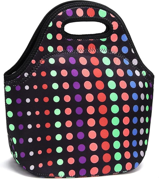 Neoprene Lunch Bags Thermal Insulated Lunch Tote Bag Reusable Washable Neoprene Picnic Bag for Women Men