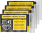 Swiss Safe Emergency Mylar Thermal Blankets + Bonus Space Blanket - Compact & Insulated for Cold Weather - Designed for NASA, Outdoor Camping, Survival, First Aid Car Kit - Black & Gold, 4 Pack