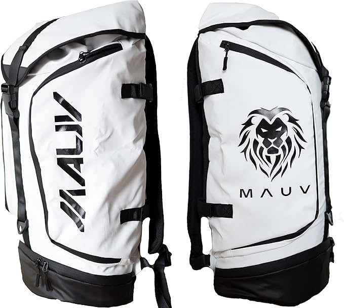 MAUV Premium Lacrosse Bag - Lacrosse Backpack - Holds Most Lacrosse or Field Hockey Equipment with Two Stick Holders and Separate Cleats Compartment - Black - Navy - Army Green - Arctic White