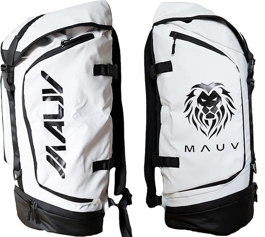 MAUV Premium Lacrosse Bag - Lacrosse Backpack - Holds Most Lacrosse or Field Hockey Equipment with Two Stick Holders and Separate Cleats Compartment - Black - Navy - Army Green - Arctic White