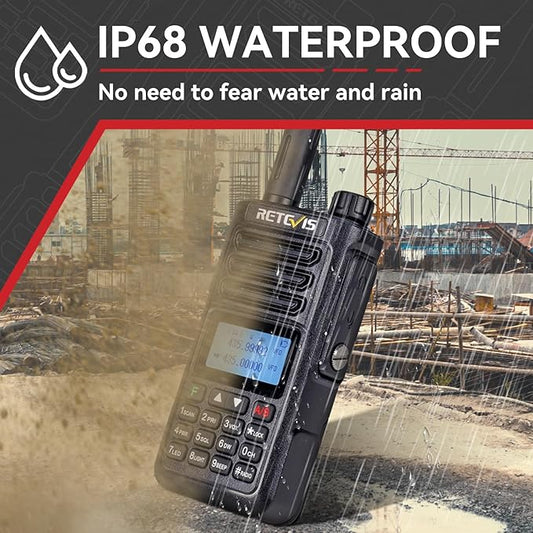 Retevis RA89 Ham Radio Handheld, Dual Band 2 Way Radio with Speaker Mic, 2500mAh Battery Long Range Walkie Talkies, Portable Dual Band Radio Includes Full Kit, Handheld Radio for Outdoor Use(4 Pack)