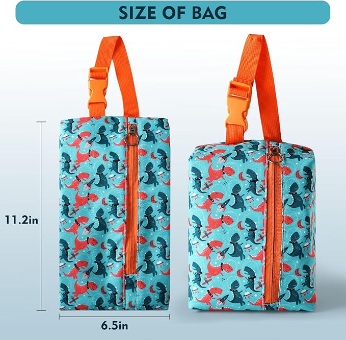 Insulated Snack Bag, Freezable Small Cooler Bag with Zipper and Adjustable Buckle, Rectangular Thermal Cooler Bag