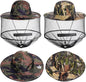 Sucrain 2 Pack Mosquito Head Net Hat Sun Hat Garden Bug Hat with Hidden Net Mesh for Outdoor Gardening Beekeeping