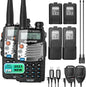 BaoFeng UV-5R Pro Ham Radio with 2 Rechargeable Battery, Dual-Band 2-Way Radio Handheld Walkie Talkies with Earpiece and Programming Cable (2 Pack)