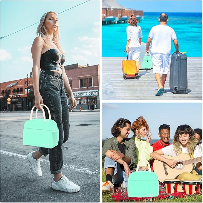 Lunch Bag Women, Lunch Box for Women Men Reusable Insulated Lunch Tote Bag,Food Handbags Case High Capacity for Travel Work Picnic Beach,Mint Green