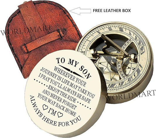 Personalized Compass, Gift for Son, to Our Son, Mom to Son, Dad to Son, Boyfriend, for Customized Compass