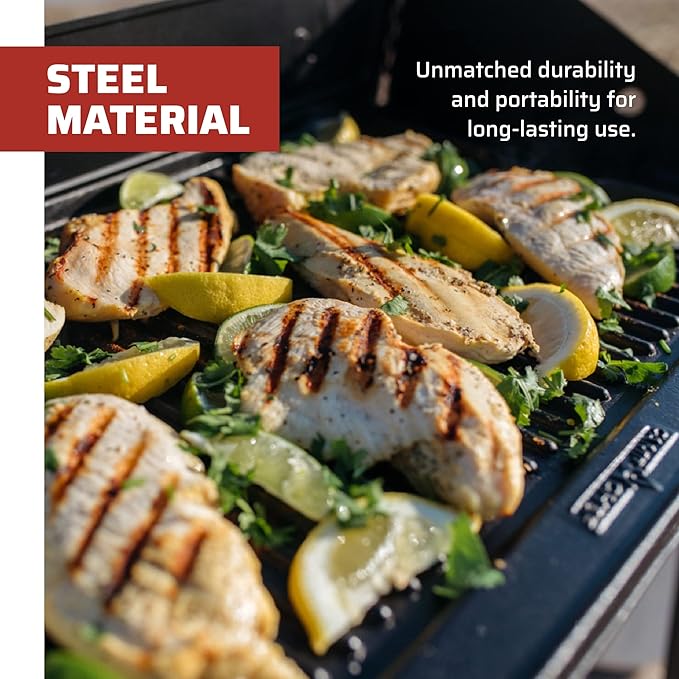 Camp Chef Reversible Griddle - Cast Iron Griddle for Outdoor Cooking & Camping Gear - 14" x 16"