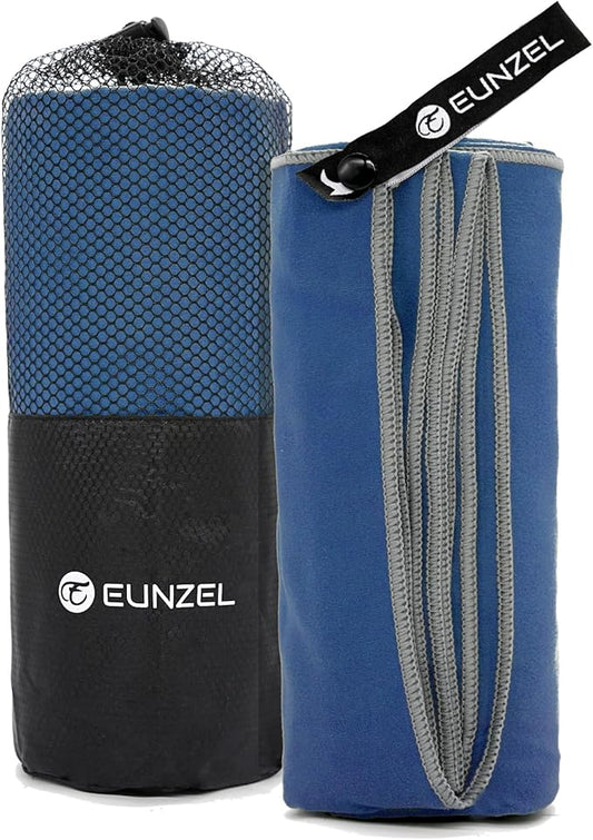 Eunzel Quick Dry Camping Towel, Microfiber Travel Towel Super Absorbent Fast Drying Towel for Camping, Beach, Gym, Backpacking, Yoga & Swimming(40" x 72", Navy)