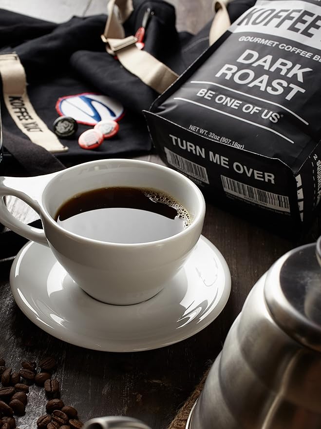 Koffee Kult Dark Roast Whole Bean Coffee, Small Batch 100% Arabica Gourmet Blend, Smooth and Well Balanced, Artisan Roasted in 32oz, Resealable Package.