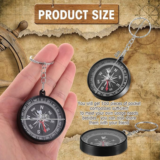 Soaoo 302 Pcs Mini Compass Set,Wedding Favors Set Compass Souvenir Present Nautical with Kraft Tags and White Organza Bag for Guests Birthday Wedding Nautical Travel Party Souvenir Gift Favors