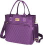 Large Women Lunch tote Bags for Work Insulated/Insulated Adult Lunch Box for Women/Nylon Thermal cooler Bag Leakproof Cooler Tote Bag with Storage Pocket (lumina purple)