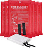 LUXJET Emergency Fire Blanket for Home Kitchen Fiberglass Suppression Fire Blanket, Fire Extinguisher for Camping, Kitchen, Boat, Car & Office, Amusement Building