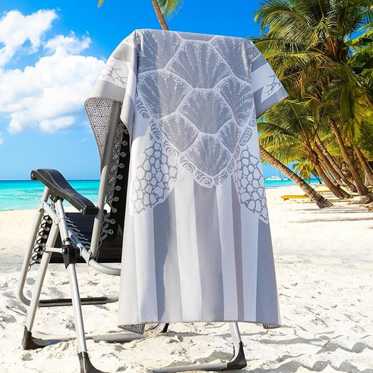 Genovega Microfiber Oversized Beach Towel Lightweight Thin Sandproof Compact Towels Women