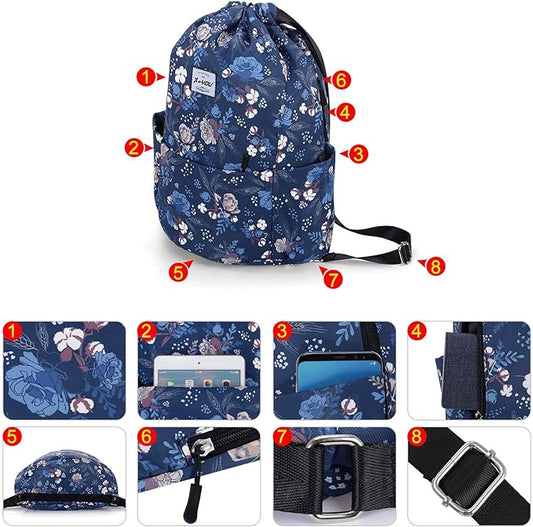 XEYOU Drawstring Sports Backpack Lightweight Gym Yoga Sackpack Shoulder Rucksack Casual Outdoor Daypack for Women and Men