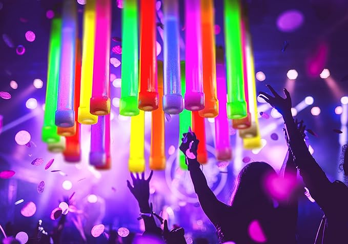 30 Multi Color Ultra Bright Glow Sticks Bulk - 12 Hour Duration - Versatile Use Glow Sticks for Parties, Emergency Light, Camping, and Survival Kit