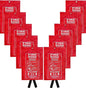 10 Pack Fire Blanket Fiberglass Fire Emergency Blanket Flame Retardant Fire Suppression Blanket Fireproof Emergency Survival Safety Cover for Kitchen Home Car Office Warehouse Camping, 40 x 40 Inch