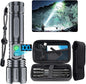 Flashlights 20000 High Lumens Rechargeable - 1500 Meters Long Beam Super Bright LED Flash Light with Power Display & IPX5 Waterproof for Camping, 20H Runtime,5 Modes,Zoomable with Belt Holsters