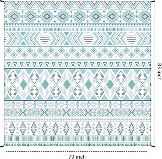 Beach Blanket Waterproof Sandproof Beach Mat 79" X 83" /10'x9'for 2-8 Adults Quick Drying Outdoor Picnic Mat Beach Accessories for Travel, Camping, Hiking