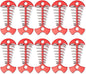 TOBWOLF 10PCS Deck Anchor Pegs, Windproof Aluminium Alloy Fishbone Tent Stakes with Spring Buckle, Portable Wind Rope Anchor, Camping Tent Nail