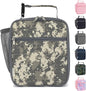 Lunch Box for Kids Boys Girls Men Women, Insulated Small Soft Cooler Lunch Bag Kit for School Work Picnic Travel - Reusable Portable lunchbox,Grey Camouflage