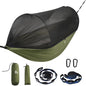 Miztli Camping Hammock -Portable Hammock w/Spacious Net & Tree Straps w/Adjutable Loops,Double and Single Hammock for Outdoor, Hiking, and Travel