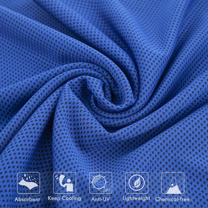 Cooling Towels 6Pack,Ice Towel for Neck and Face,Soft Breathable Chilly Microfiber Towel for Hot Weather,Camping,Workout,Sports,Yoga,Golf,Gym,Fitness