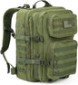 REEBOW GEAR Military Tactical Backpack Large Army 3 Day Assault Pack Molle Bag Boys Backpacks for School Army Green