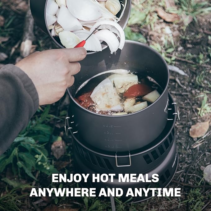 Fire Maple Versatile Outdoor Cooking Set w/Alcohol Stove Aluminum, Compact & Durable Camping Cookware Kit