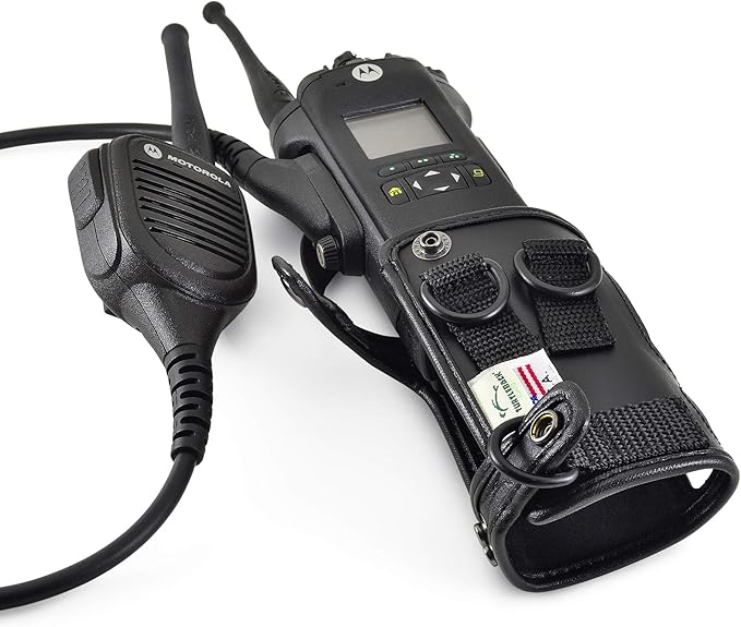 Turtleback Radio Holster for Motorola APX6000 – Durable Leather Belt Radio Holster – Durable Duty Belt Holder with D-Rings – All-Button Access – Fits Slim or Extended Battery