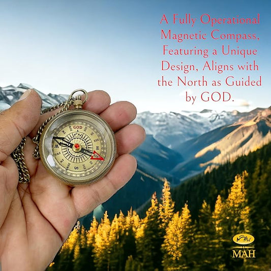 Bible Verse Brass Compass – “Be Strong and Courageous” (Joshua 1:9) | Christian Gift for Graduation, Baptism, Confirmation – Religious Keepsake for Boys, Girls, Teens, Men, Pastors & Church Events