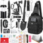 Monterra Survival Kit, 265 Pcs, Emergency Gear and Supplies, First Aid, Bug Out Go Bag, EDC, Molle System Backpack, Hiking, Camping, Outdoor Accessories, Hunting Gifts for Men.