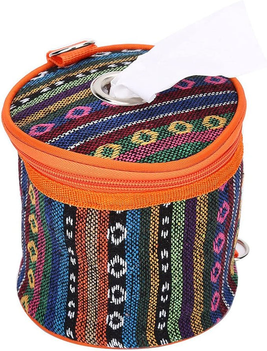 Uxsiya Outdoor Tissue Case Camping Hiking Wipes Box Foldable Roll Paper Storage Bag for Camping Tent