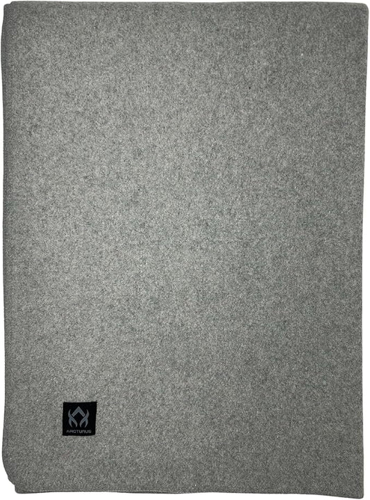 Arcturus Military Wool Blanket - Warm, Thick, Washable - Great for Outdoors, Camping, Stadium Blanket, Picnics, Travel - Car & Bushcraft Survival Kits, Large 64in x 88in 4.5 lb