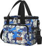 Femuar Lunch Bags for Women/Men, Insulated Lunch Bag for Work Office - Lunch Cooler Bag Leakproof Lunch Box with Adjustable Shoulder Strap - Blue Camouflage