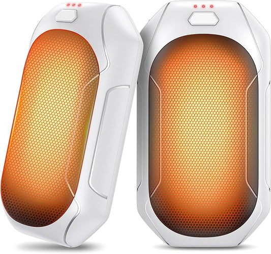 Rechargeable Hand Warmers 2 Pack, Electric Hand Warmer Reusable, 2 in 1 Pocket Portable Hand Warmer Outdoor/Indoor/Hunting/Camping/Working USB Hand Warmers for Men Women Kids