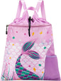 WAWSAM Gym Drawstring Backpack String Bag - 15” x 17” Sports Gym Bag for Kids Waterproof Swimming Beach Shopping Yoga Bag