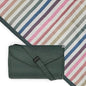 Little Unicorn Outdoor Family Picnic & Beach Blanket, Water-Resistant, Compact Fold, 5 x 5 feet, (Chroma Rugby Stripe)