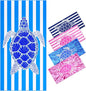 Microfiber Oversized Beach Towel Lightweight Thin Sandproof Compact Quick Dry Clearance Towels Extra Large Sand Free Pool Travel Beach Essentials Accessories Women Men Adult Gift Dark Blue Turtle