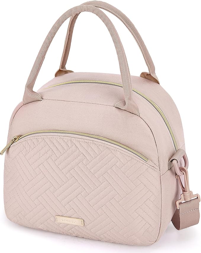 TOURIT Womens Insulated Lunch Bag Thermal Reusable Tote for Work Picnic, Pink