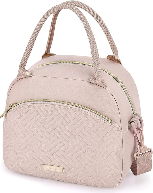 TOURIT Womens Insulated Lunch Bag Thermal Reusable Tote for Work Picnic, Pink