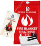Emergency Fire Blanket - Fire Suppression Blanket for Home, Kitchen, Garage, Camping, School & Office -Flame Retardant -40”x40” for Quick Smothering & Fire Safety (Pack of 1)“