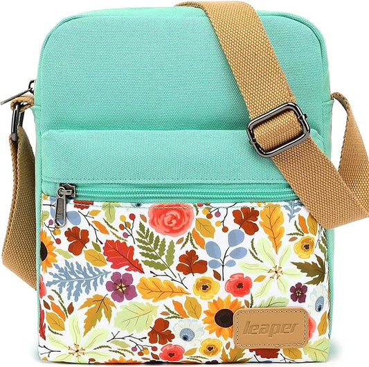 Leaper Girls Crossbody Purses for Kids 2 PCS Cross Body Bag Women Messenger Bag Girls Canvas Bag Cross Body Purse Set