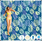 BYDOLL Beach Blanket Sandproof Waterproof Leaves 78''×81''1-4 Adults Compact Lightweight Oversized Beach Blanket Large Picnic Mat Blanket for Travel Camping Hiking Picnic