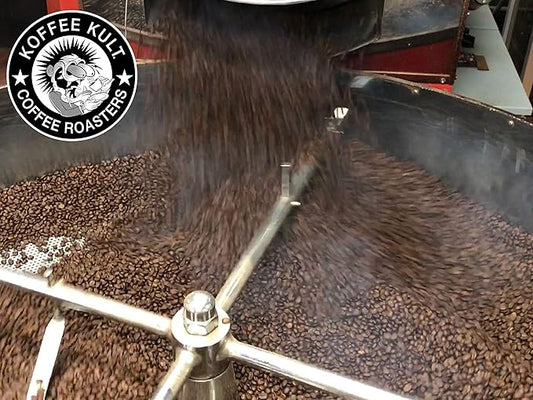 Koffee Kult Thunder Bolt Dark French Roast Whole Bean Coffee Small Batch 100% Arabica Gourmet Blend, Bold and Well Balanced 80oz Resealable Package